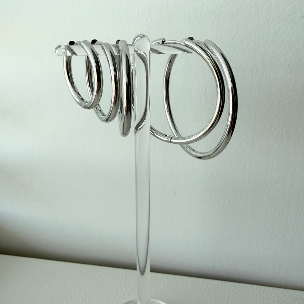 Everyday Hoop Earrings in Stainless Steel