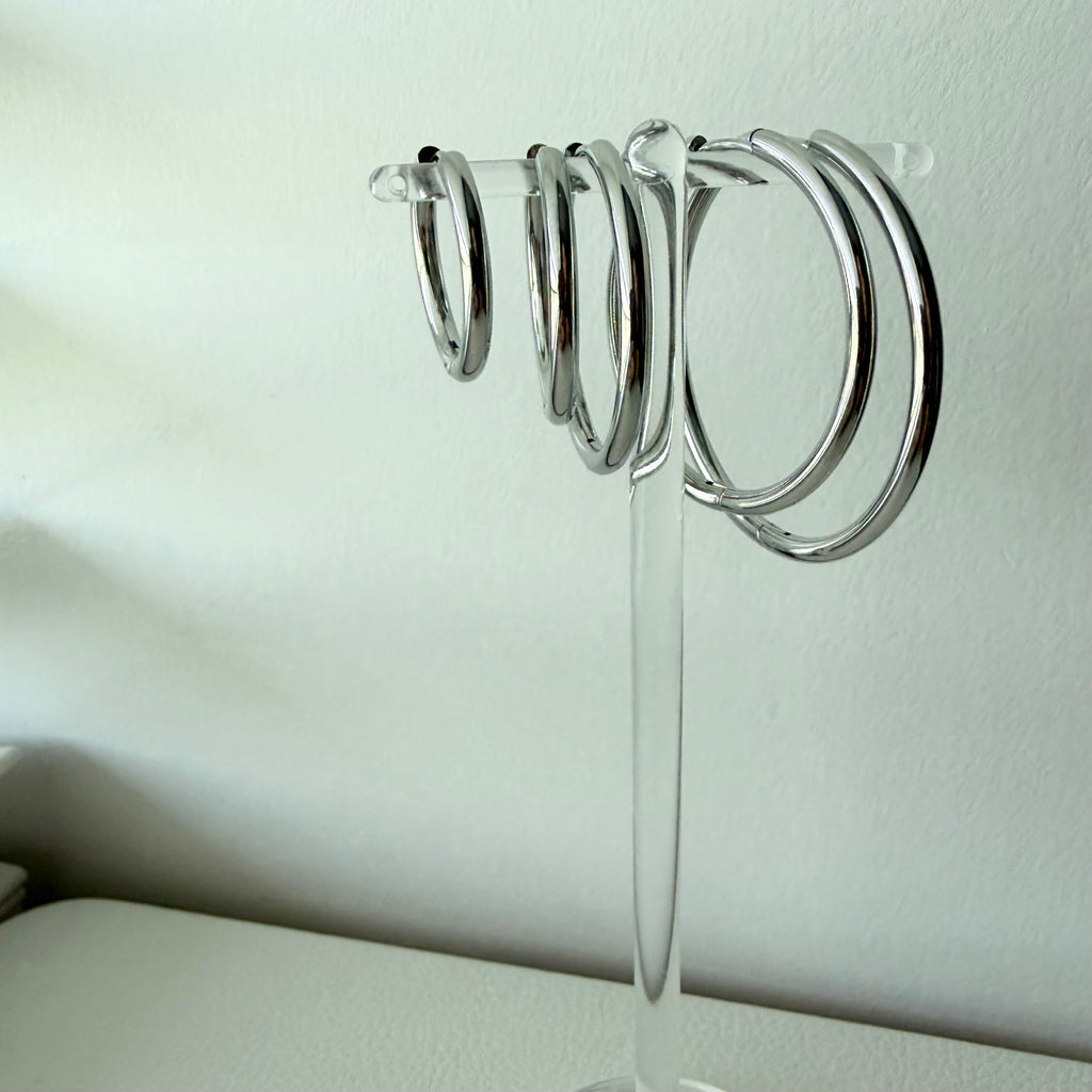 Everyday Hoop Earrings in Stainless Steel