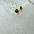 Ribbed Teardrop Hoop Earrings
