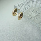 Ribbed Teardrop Hoop Earrings