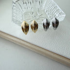 Ribbed Teardrop Hoop Earrings