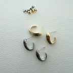 Ribbed Teardrop Hoop Earrings