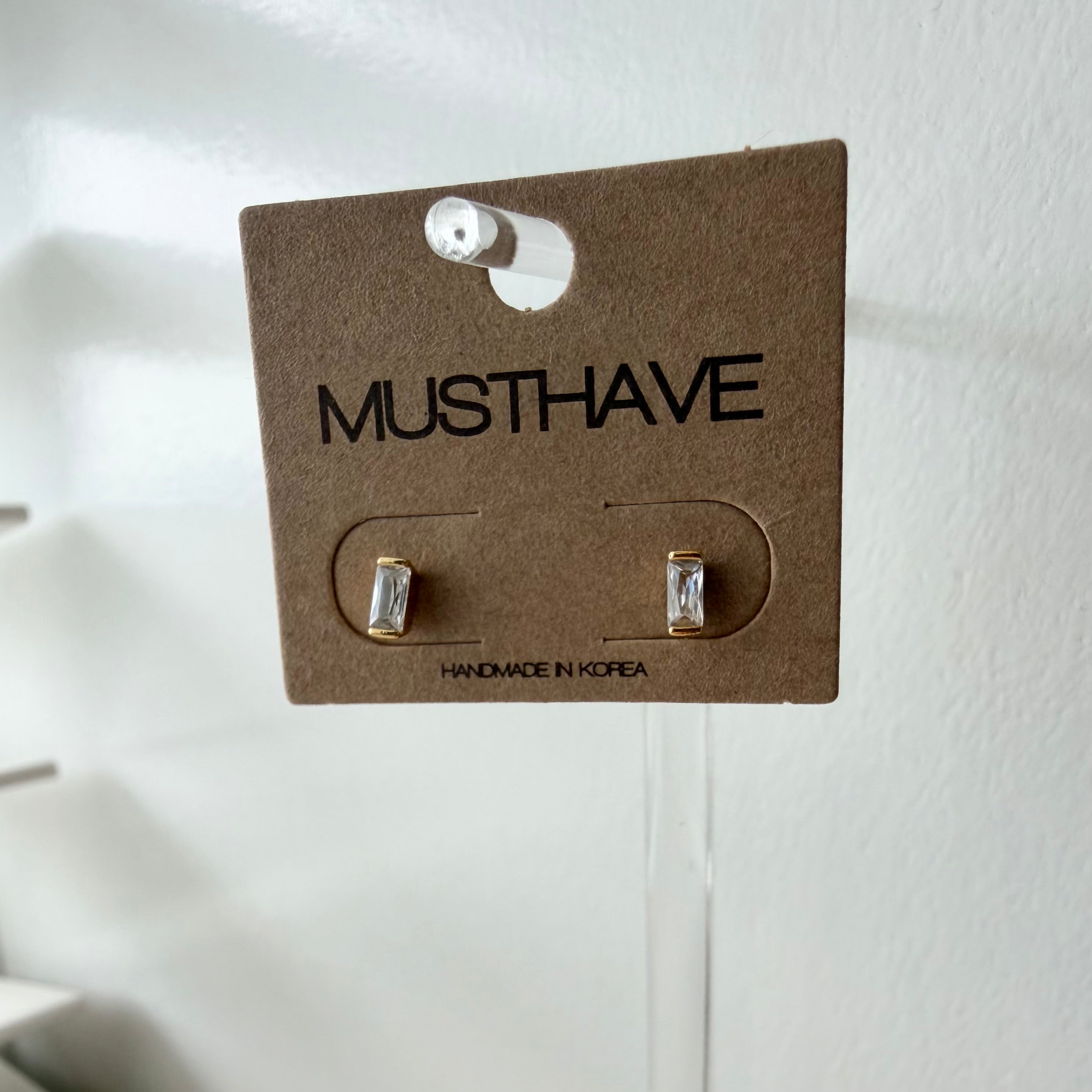 Baguette Cubic Solo Earrings