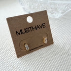 Baguette Cubic Solo Earrings