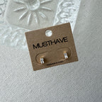 Baguette Cubic Solo Earrings