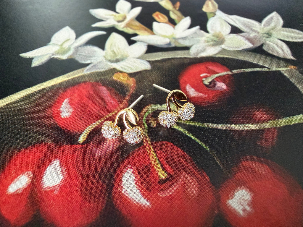 Pavé Cherry Earrings