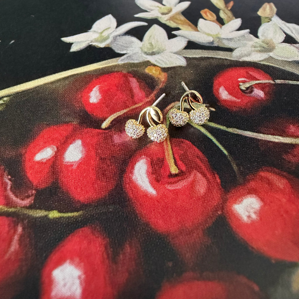 Pavé Cherry Earrings