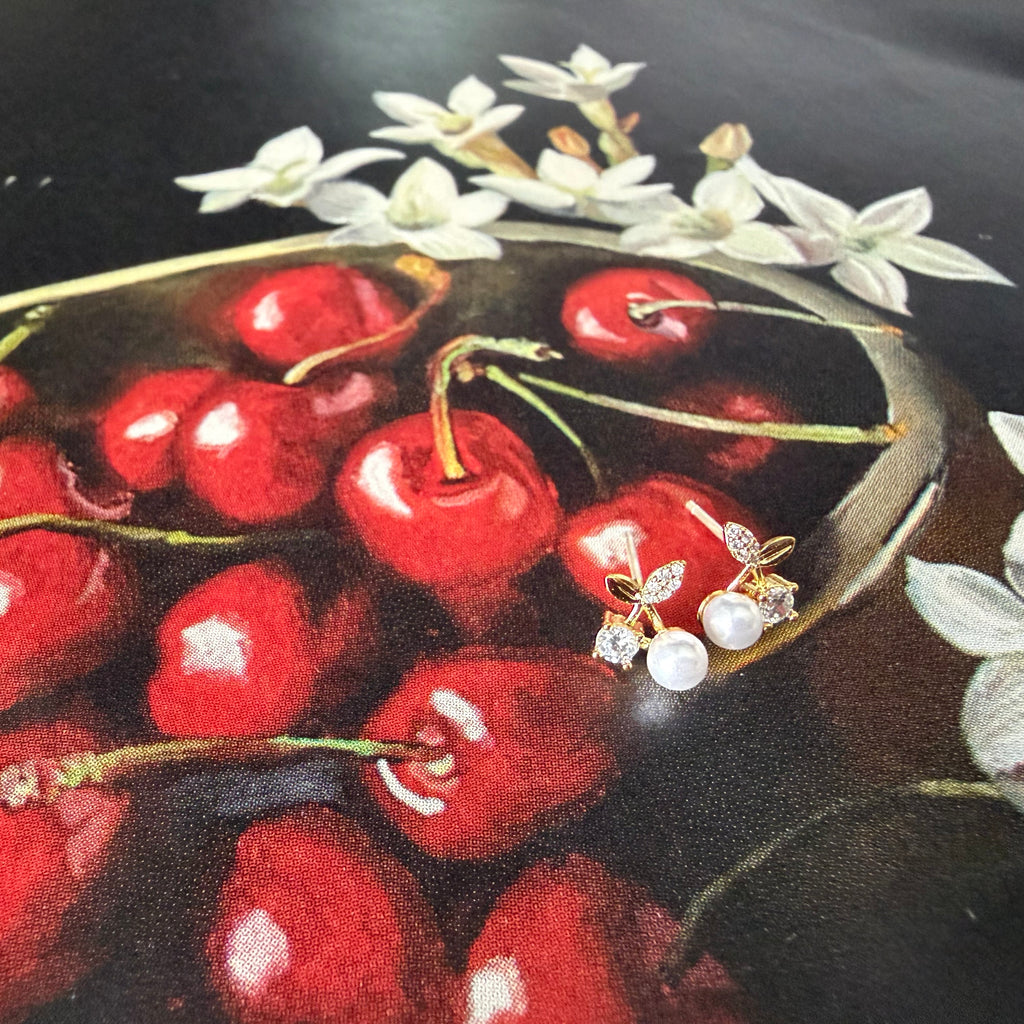 Pearl Cherry Earrings