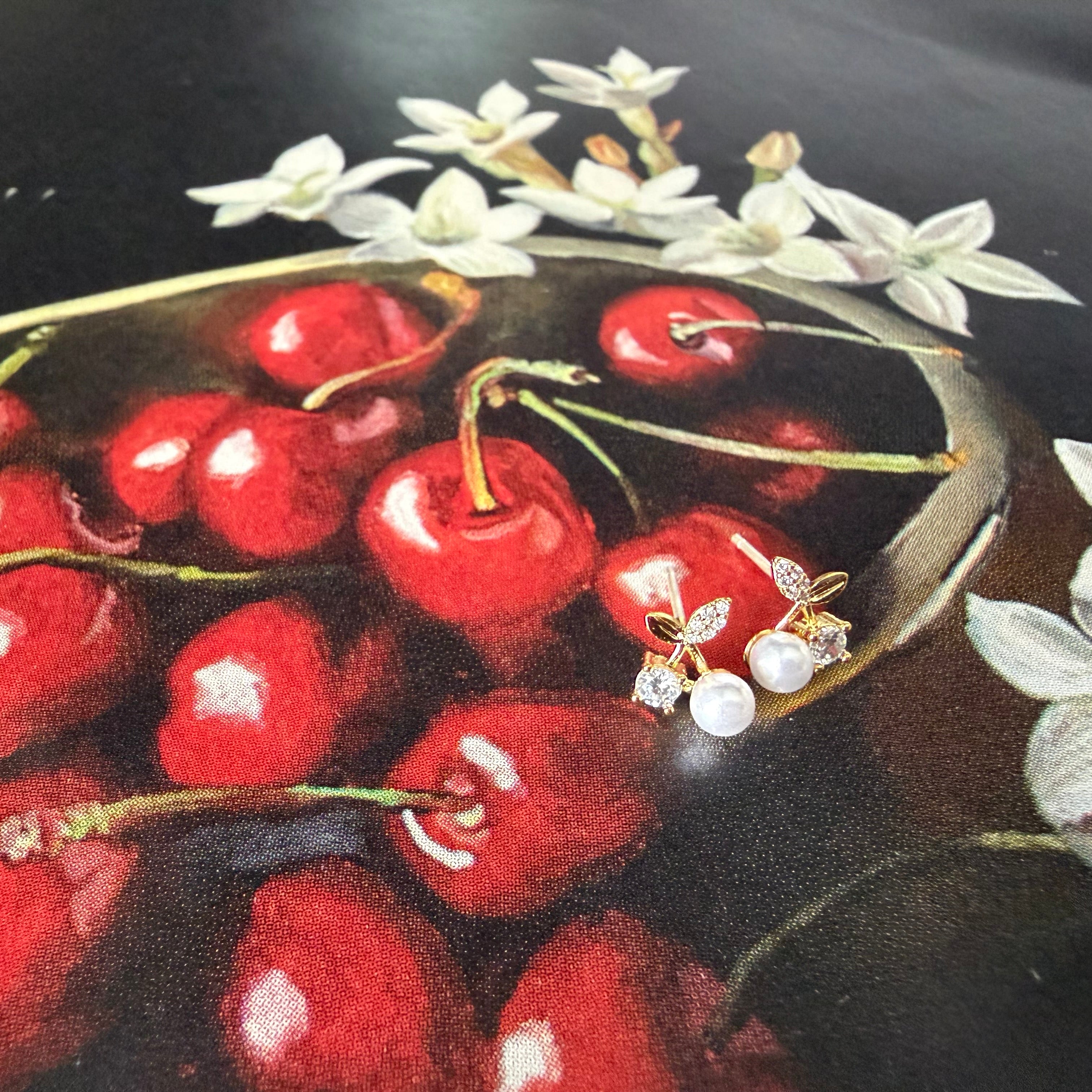 Pearl Cherry Earrings