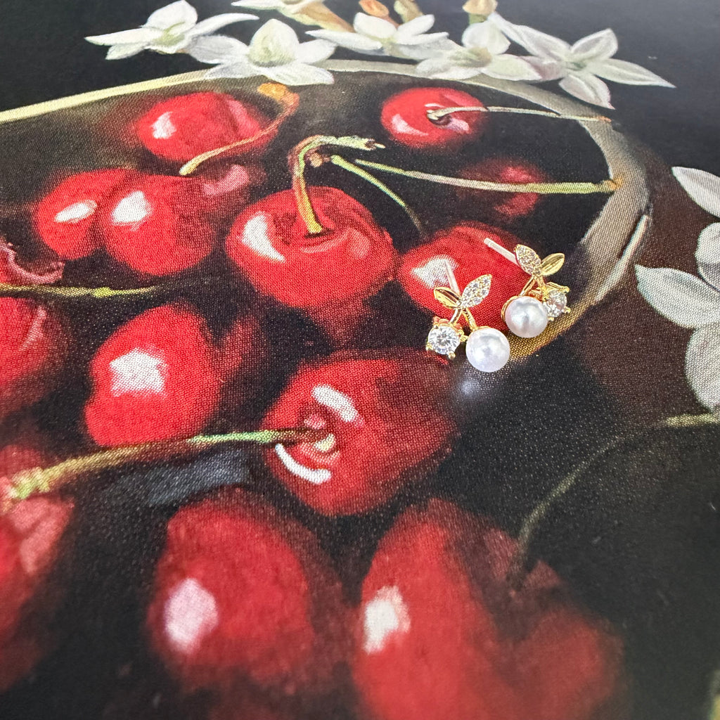 Pearl Cherry Earrings