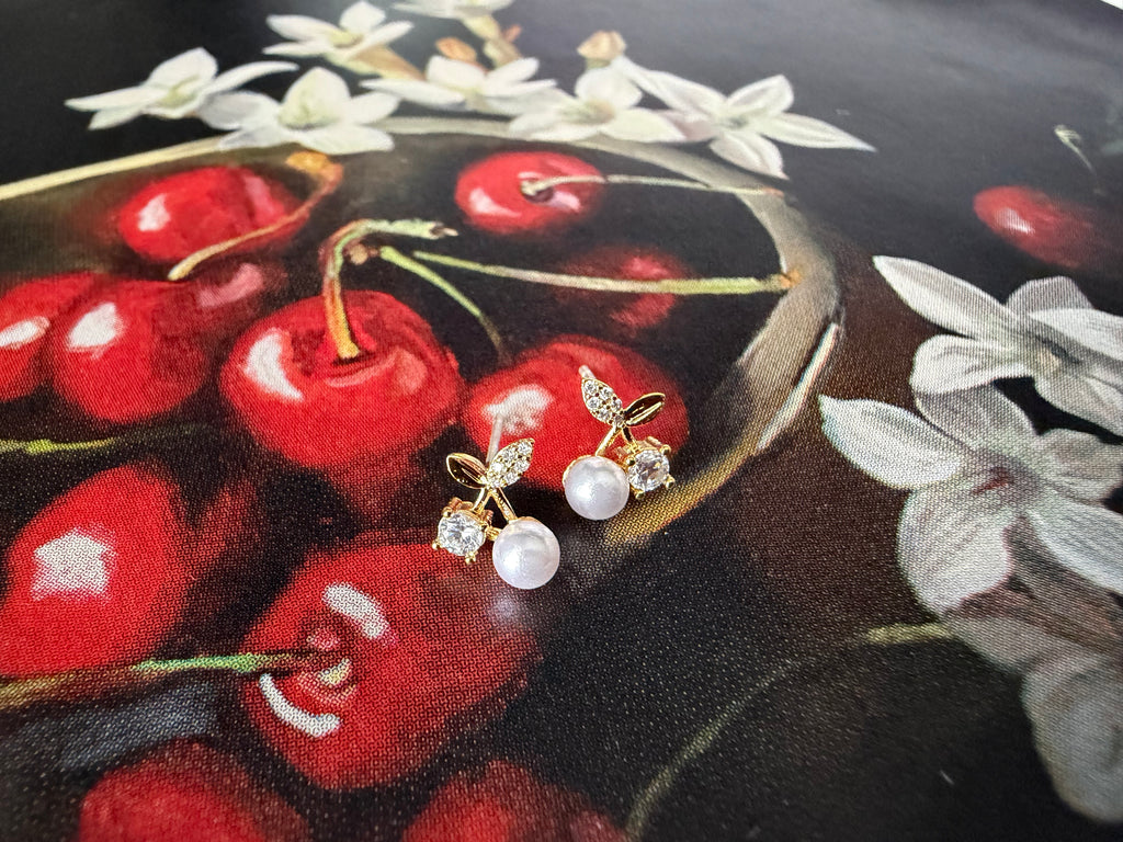 Pearl Cherry Earrings