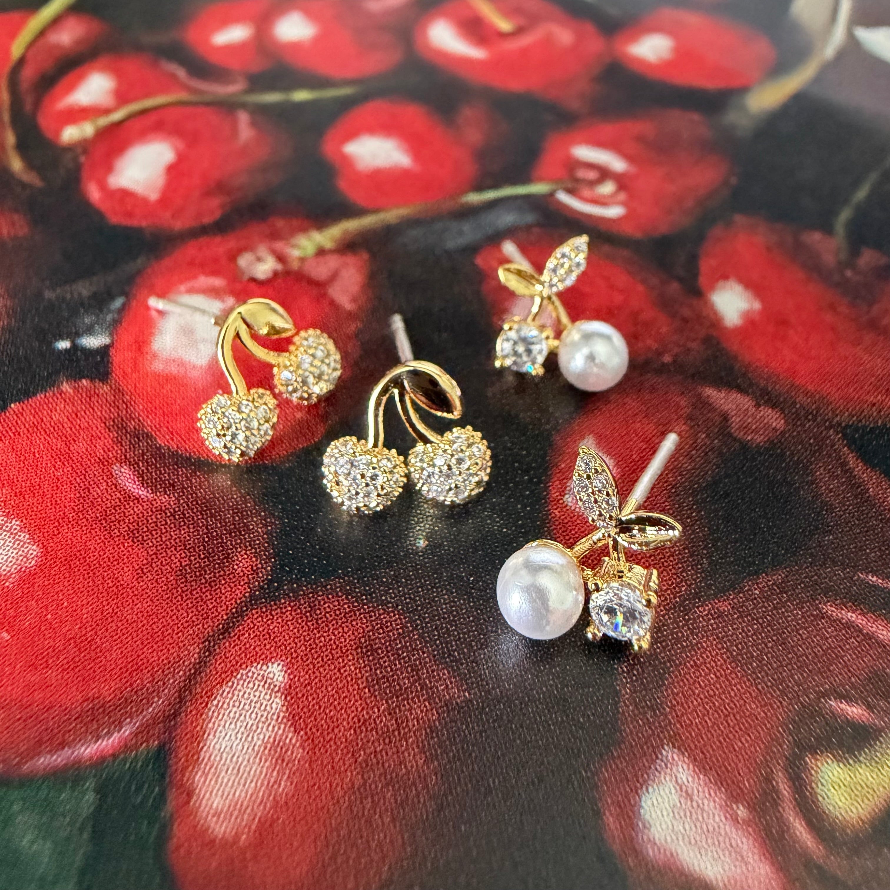 Pearl Cherry Earrings