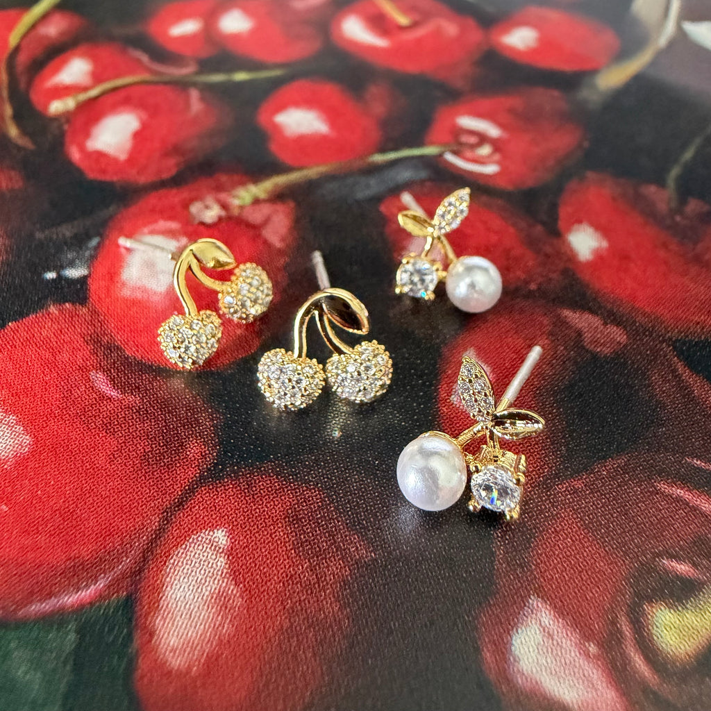 Pavé Cherry Earrings