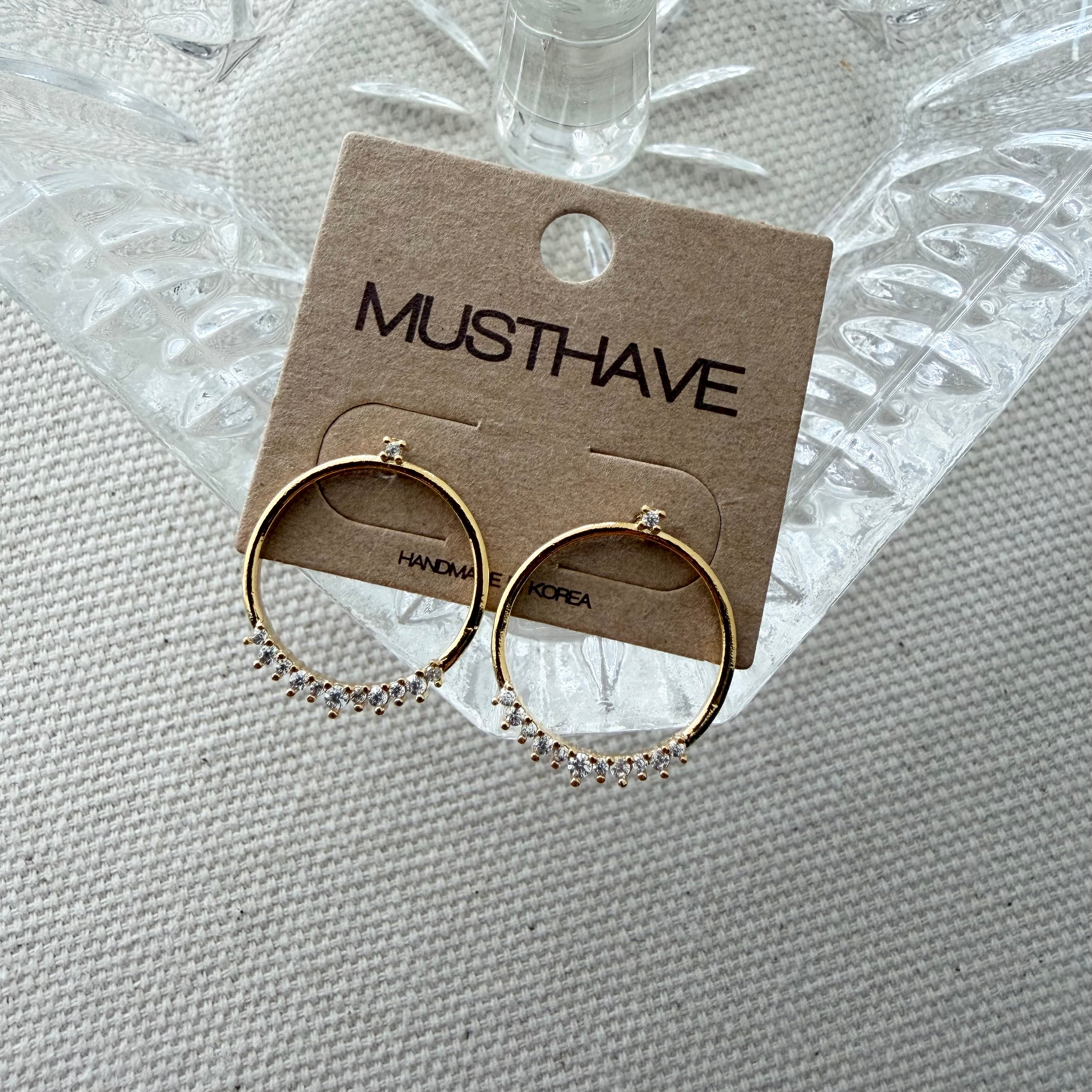 Circular Bling Earrings