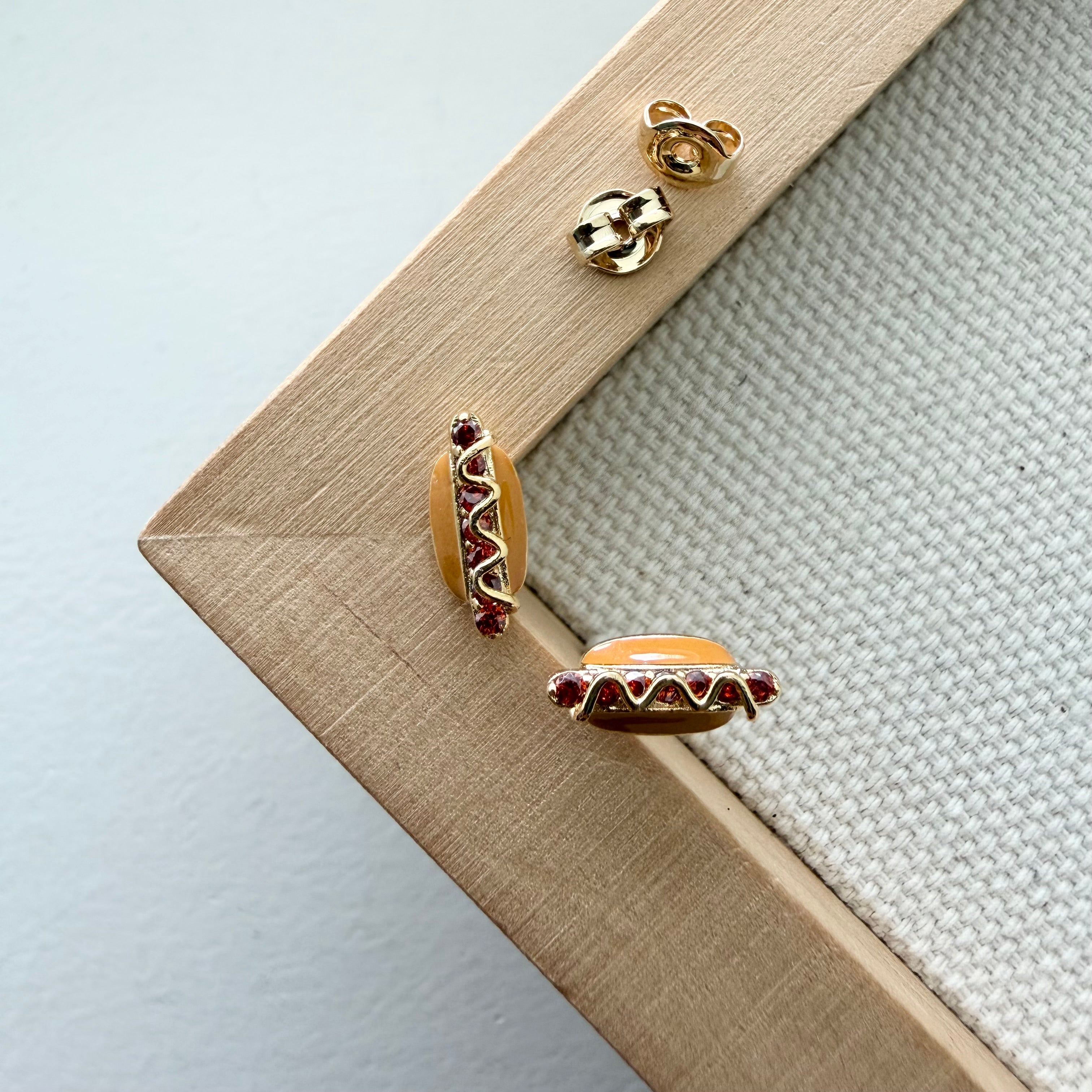 Hot Dog Earrings