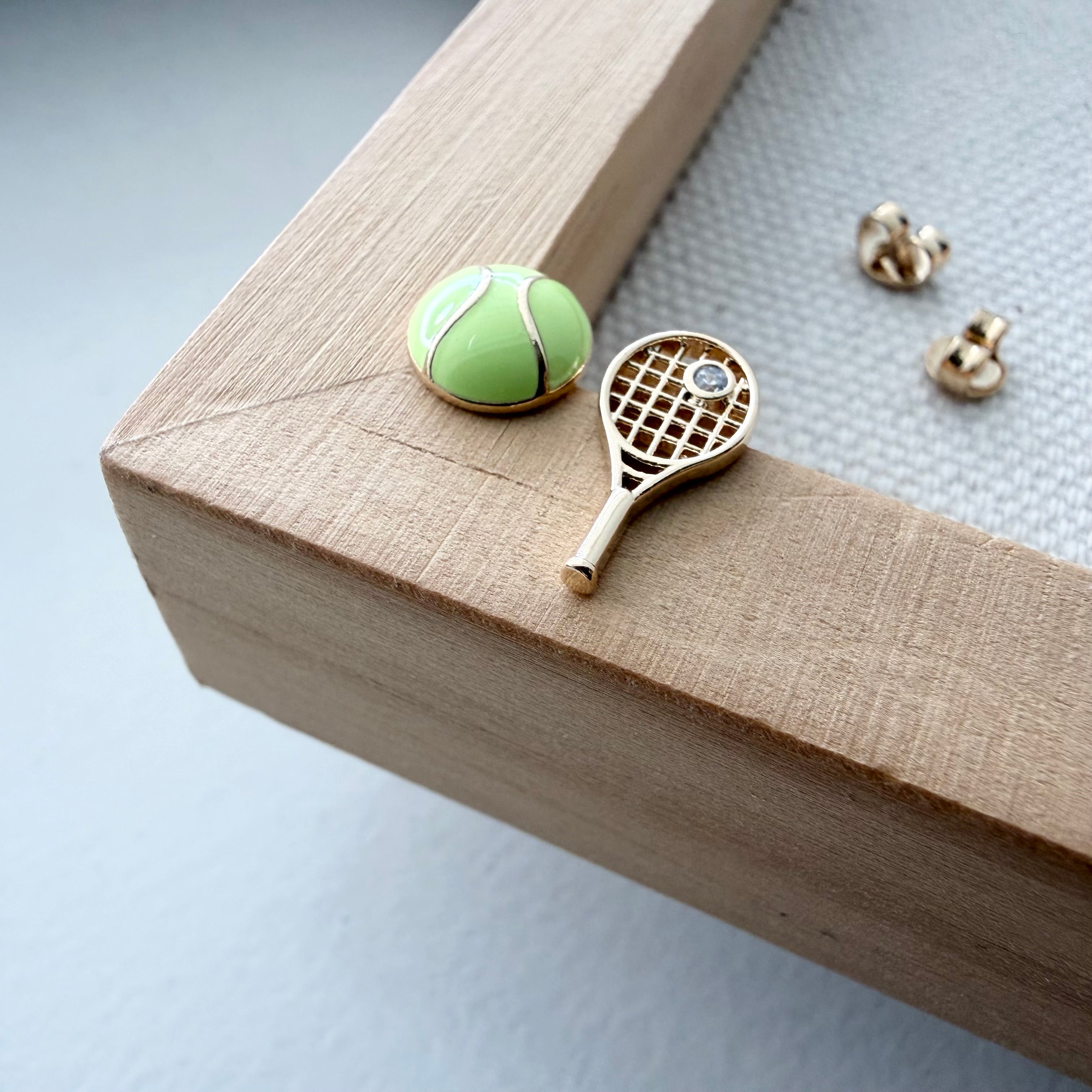 Tennis Ball and Racket Earrings