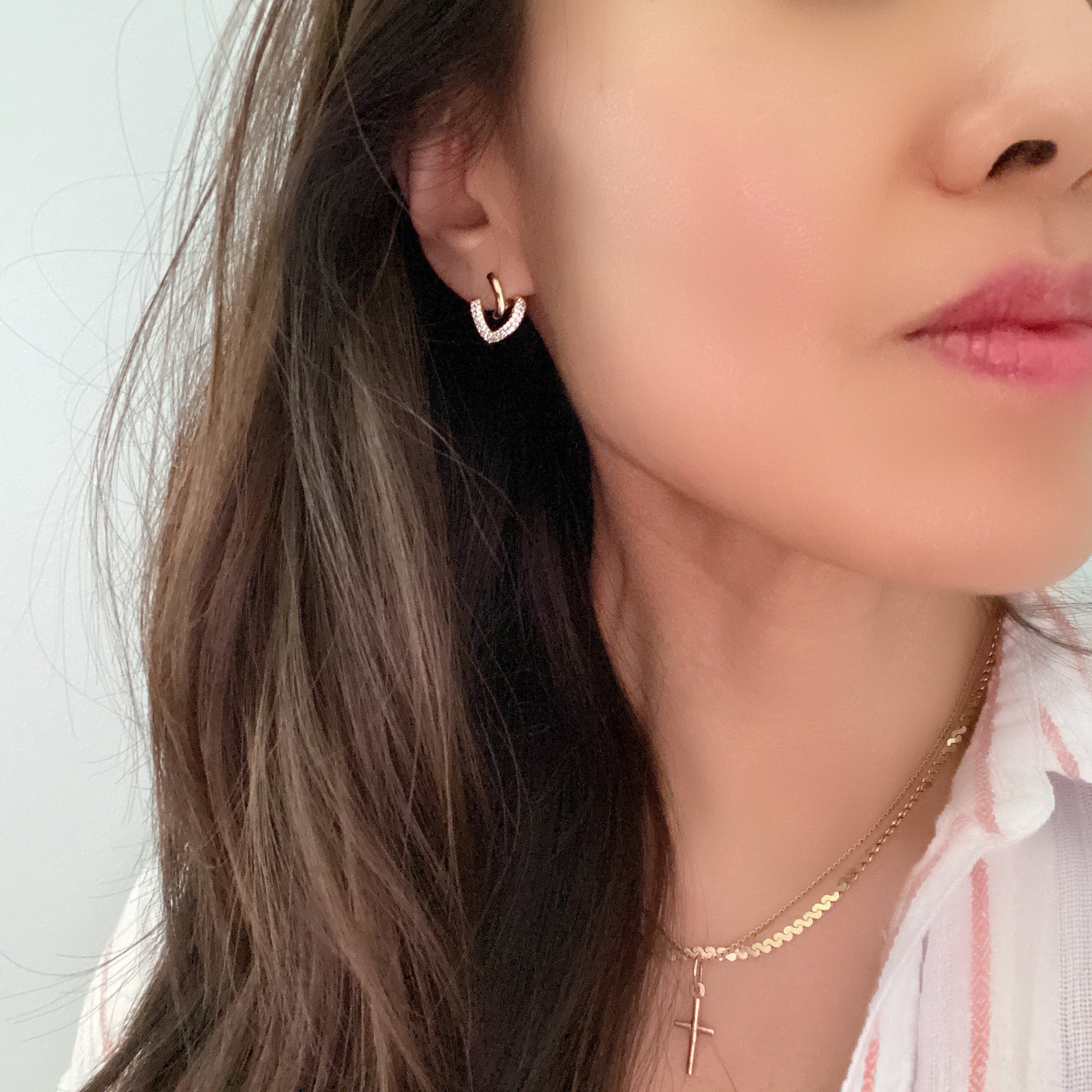 Heart Cursive Earrings