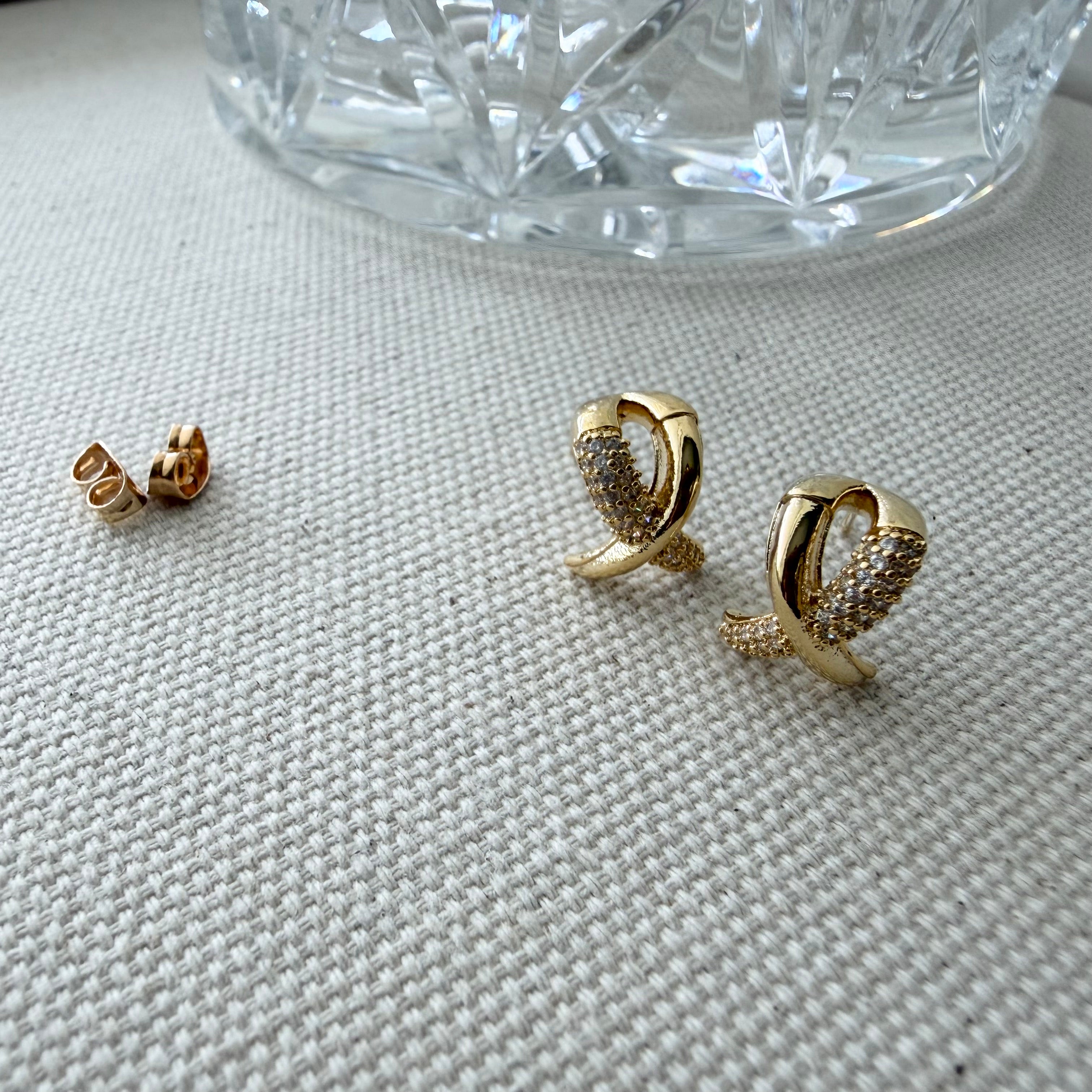 Pavé Criss Cross Earrings