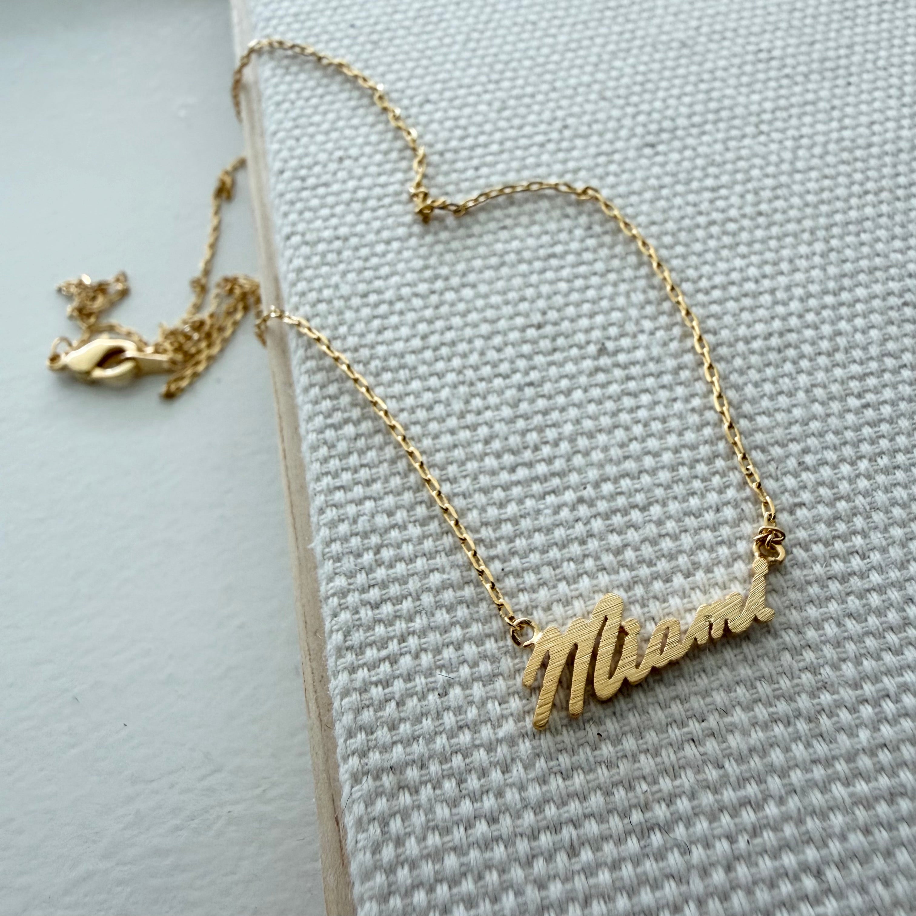 Miami Script Necklace