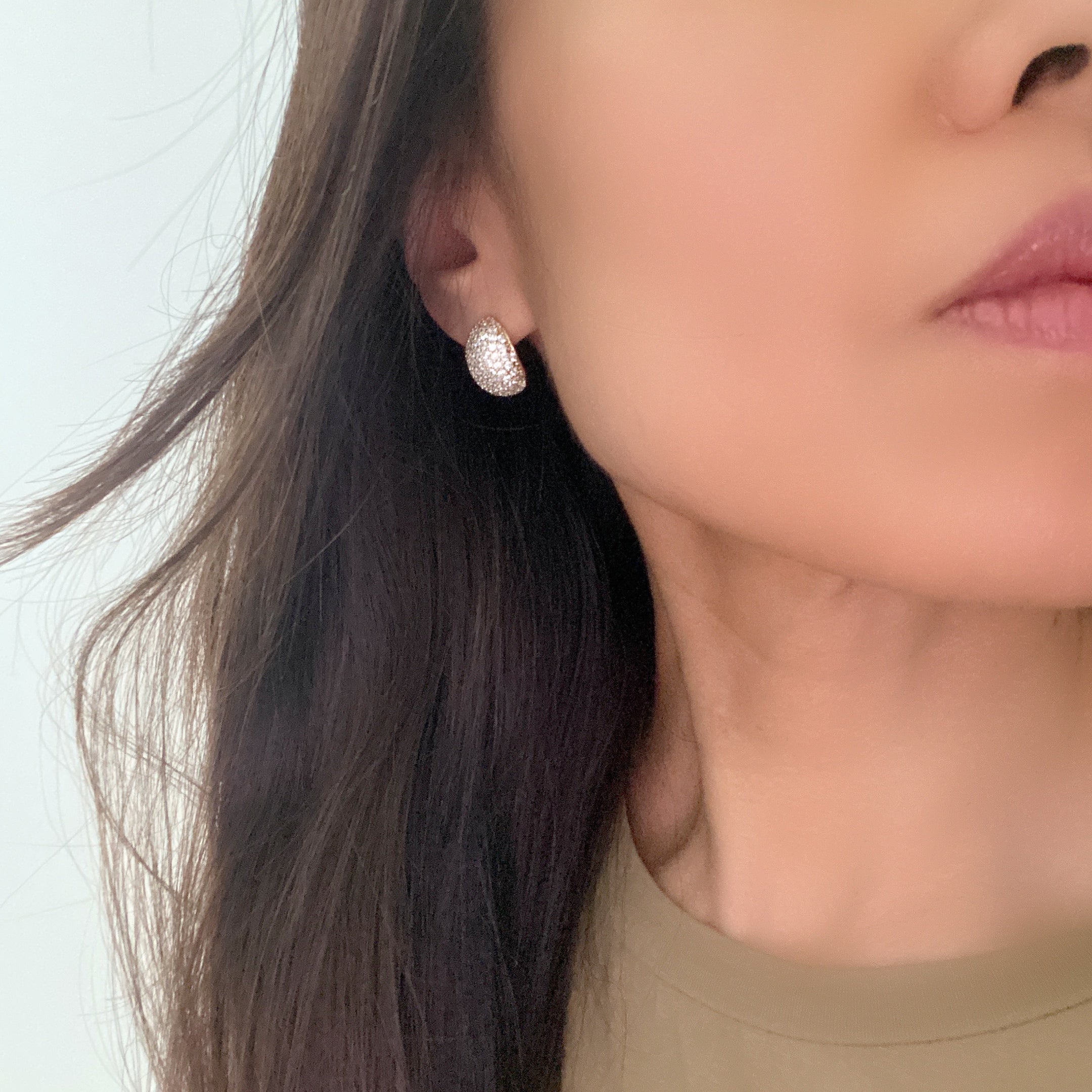 Pavé Dome Earrings