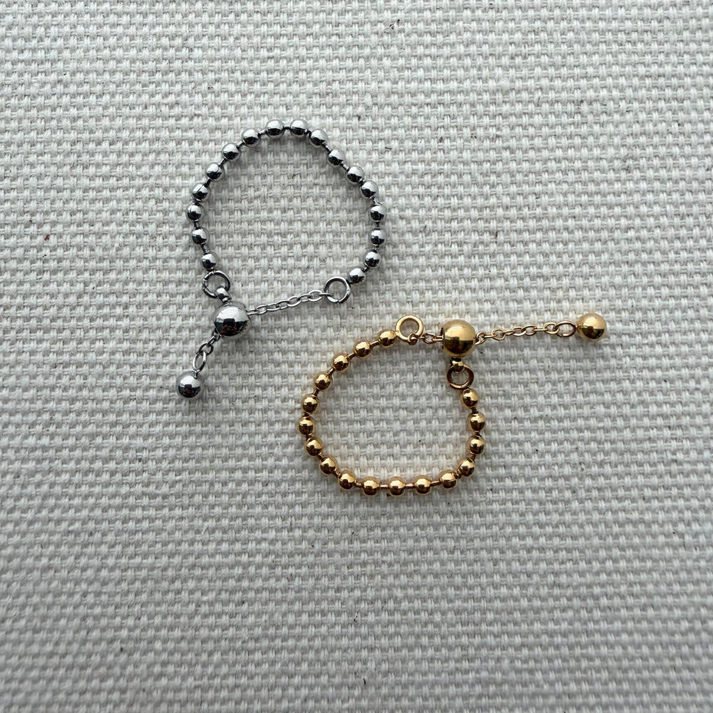 Adjustable Sliding Ball Ring