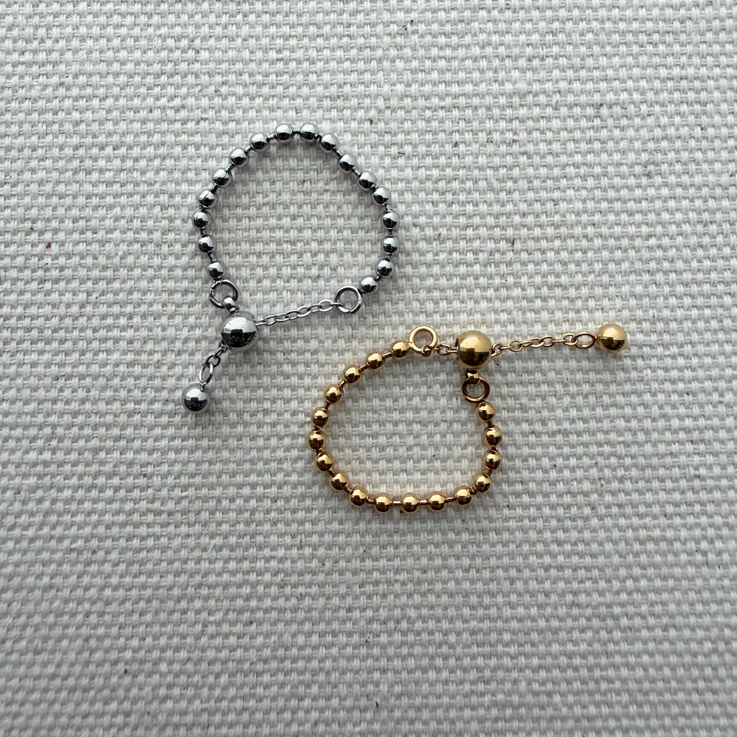 Adjustable Sliding Ball Ring