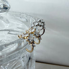 Mixed Cubic Cluster Hoop Earrings
