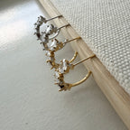 Mixed Cubic Cluster Hoop Earrings