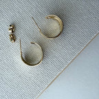 Flat Crossover Hoop Earrings