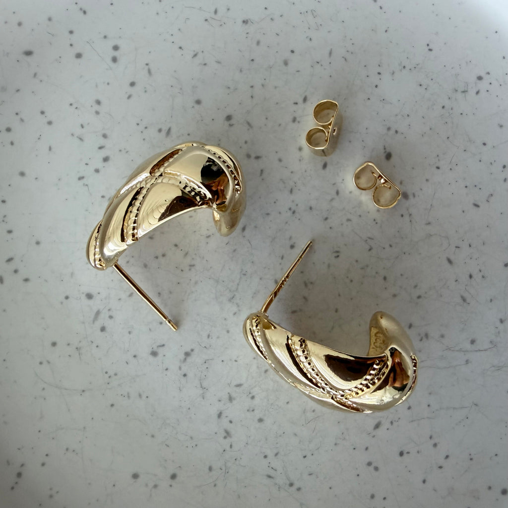 Quilted Droplet Earrings