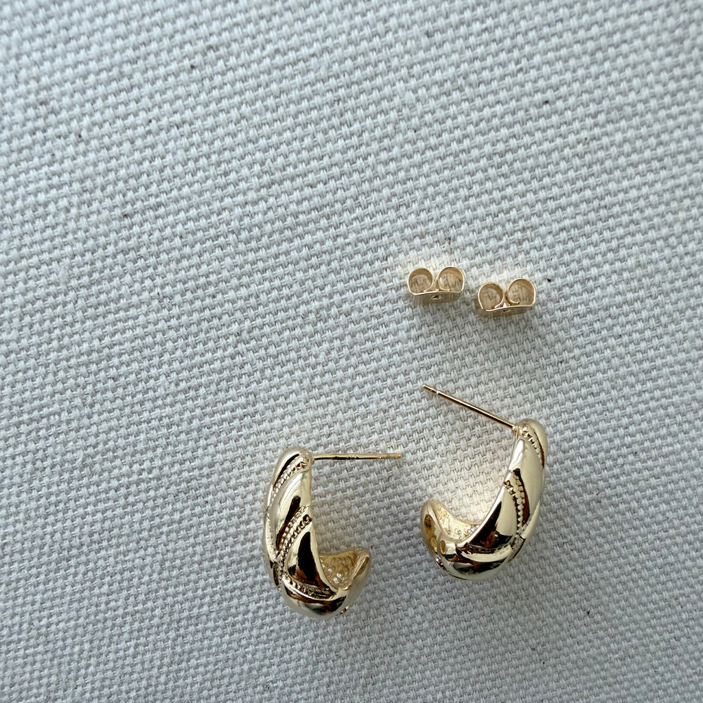 Quilted Droplet Earrings
