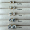 Round Cubic Zirconia Stud Earrings