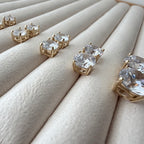 Round Cubic Zirconia Stud Earrings