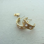 Quintet Ridge Hoop Earrings
