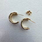 Quintet Ridge Hoop Earrings