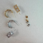 Quintet Ridge Hoop Earrings
