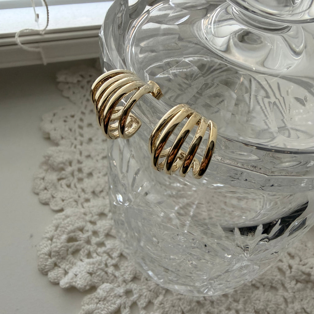 Five Tier Hoop Earrings