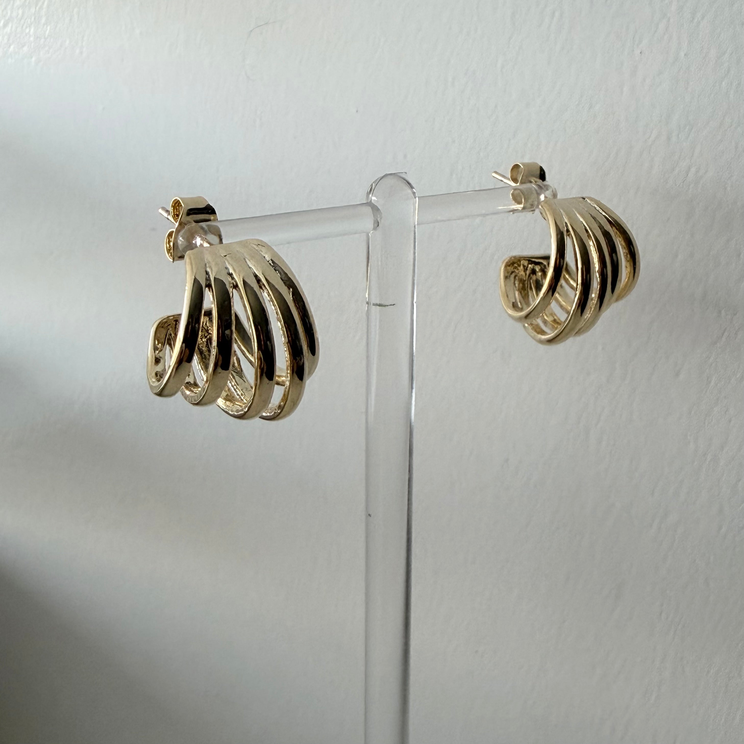 Five Tier Hoop Earrings