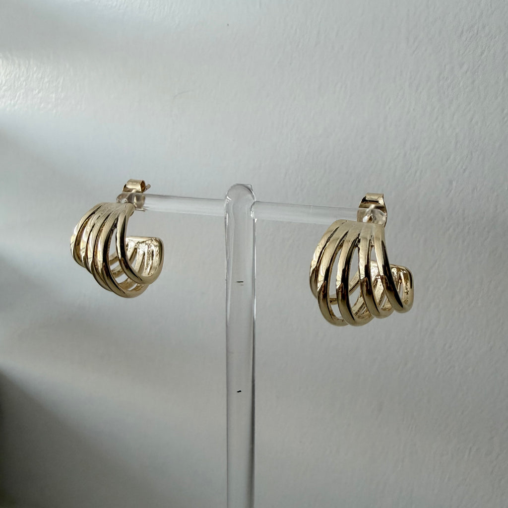 Five Tier Hoop Earrings