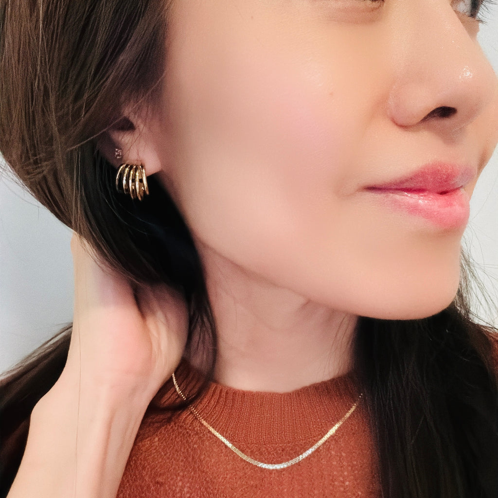 Five Tier Hoop Earrings