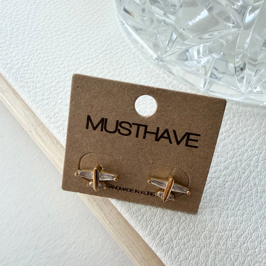 Airplane CZ Earrings