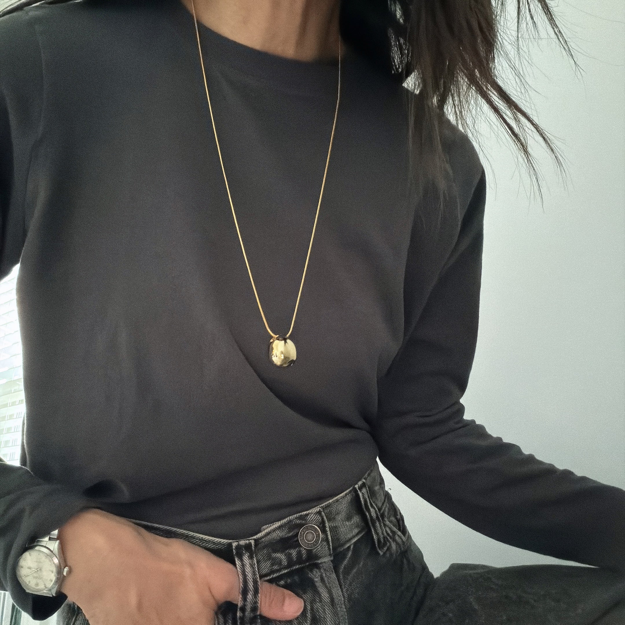 Classic Oval Long Necklace