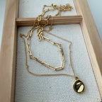 Layered Necklace: Mini Coin Nugget