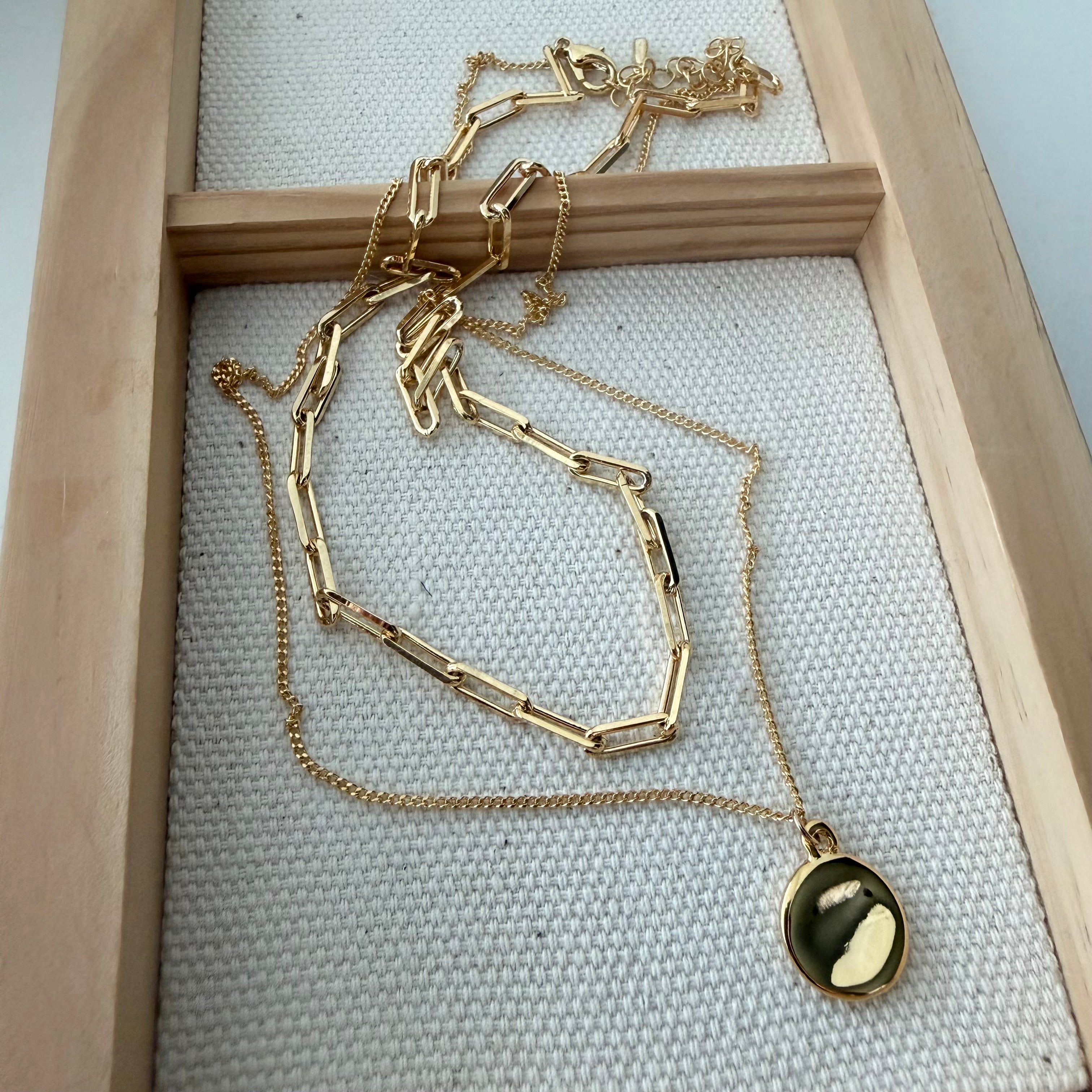 Layered Necklace: Mini Coin Nugget