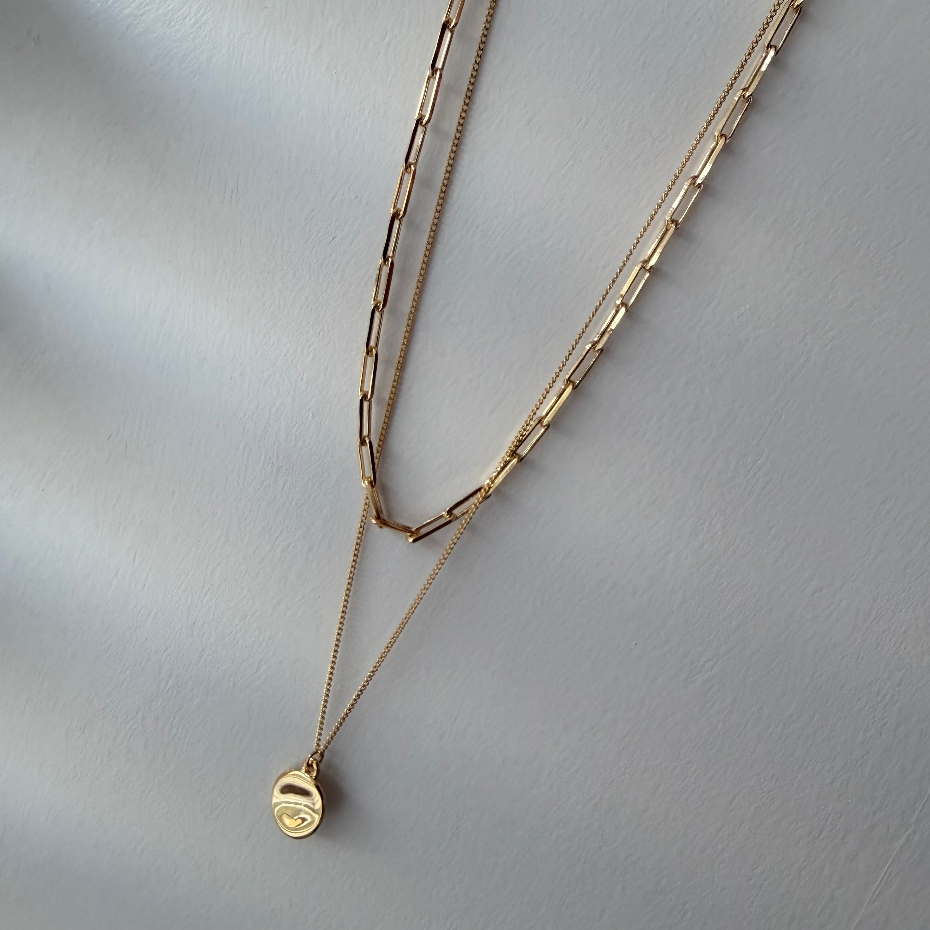 Layered Necklace: Mini Coin Nugget