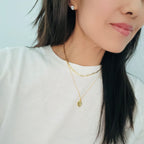 Layered Necklace: Mini Coin Nugget