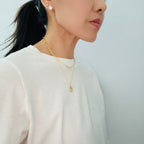 Layered Necklace: Mini Square Nugget