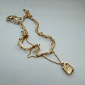 Layered Necklace: Mini Square Nugget