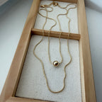 Layered Necklace: Ball Pendant