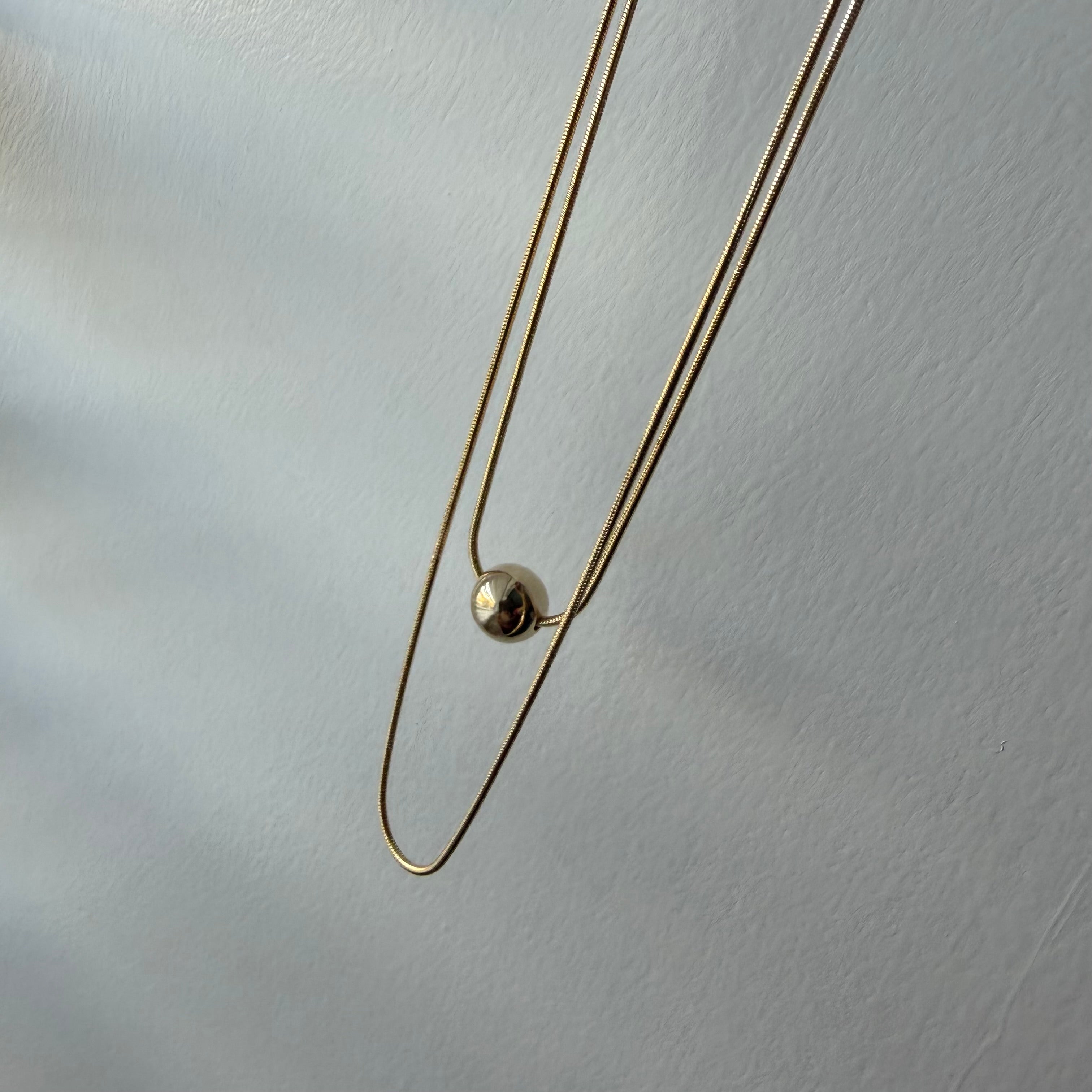Layered Necklace: Ball Pendant